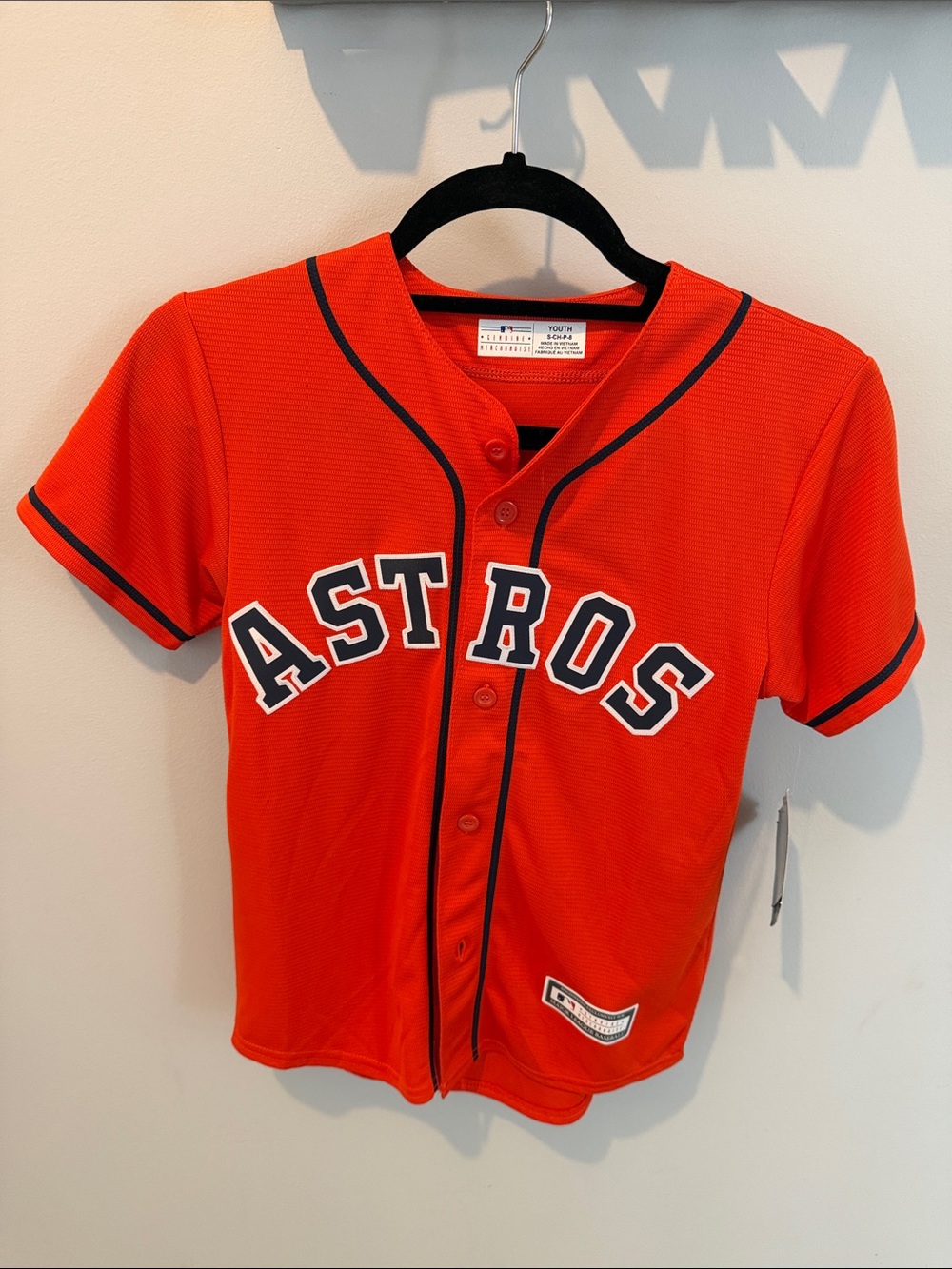 Youth Astros Button-Up Baseball Jersey